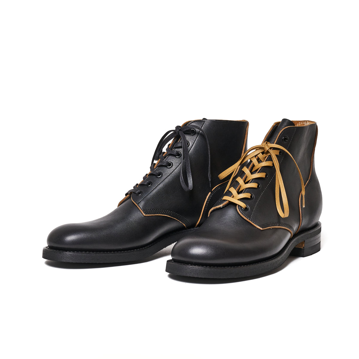 黒いアンクルブーツ メタルリング付き yellow shoes 0526097_1200x1200.jpg?v=1767689086