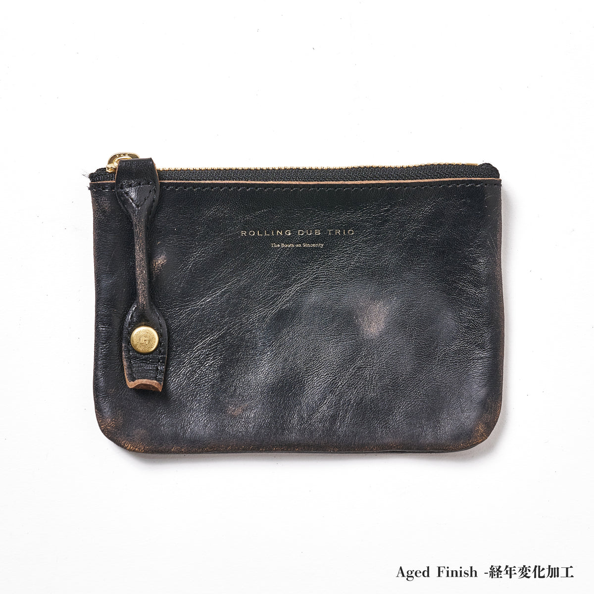 size S ］SQUARE ZIP & SNAP POUCH -LEATHER – THE BOOTS SHOP ONLINE