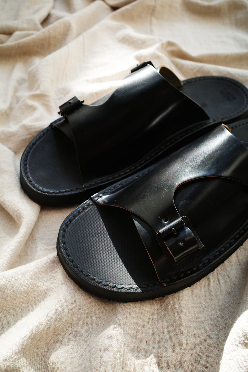 TOKYO SANDAL ダブルモンク レザー サンダル 黒 8 - 通販