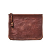 ［ size M ］SQUARE ZIP & SNAP POUCH -LEATHER