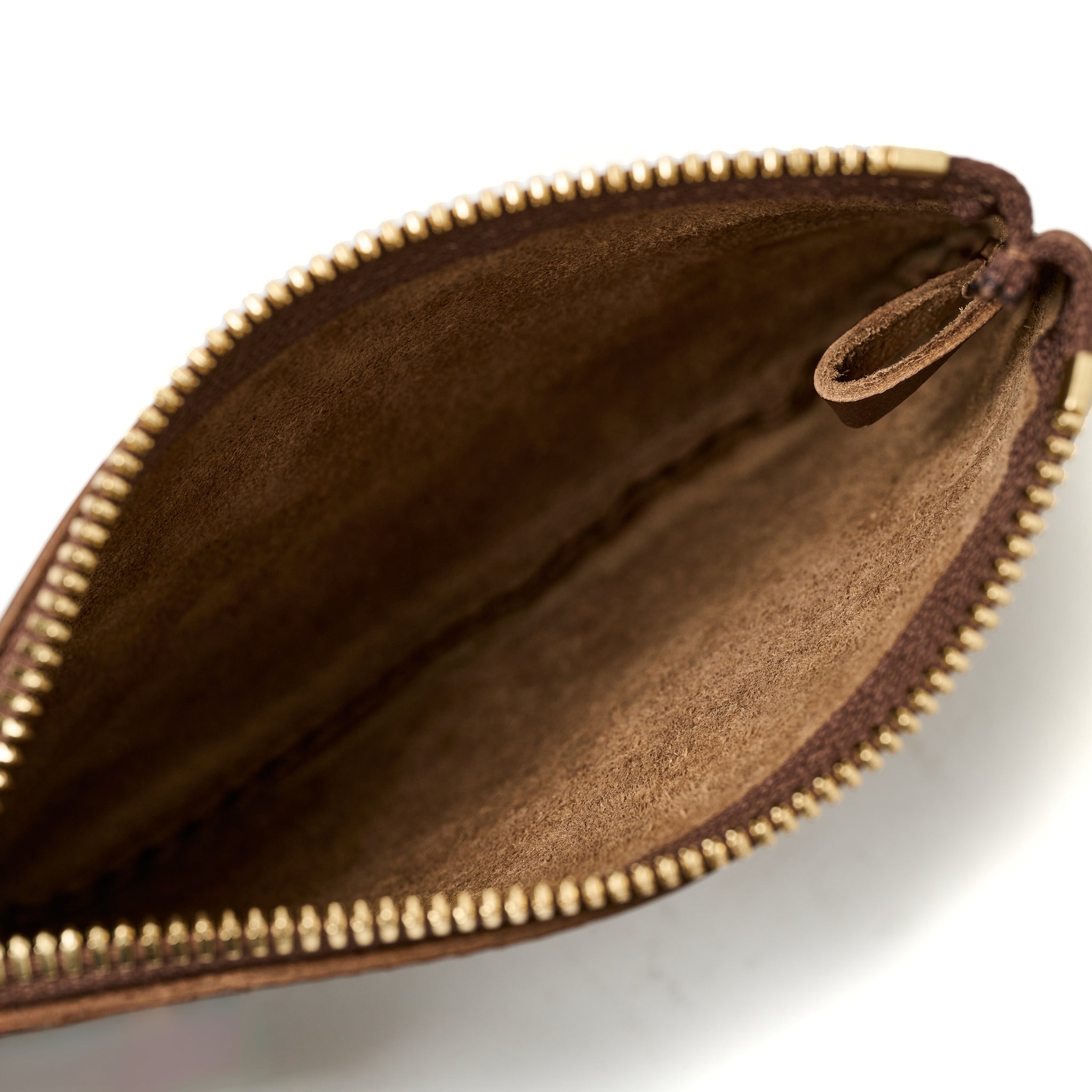 SQUARE ZIP & SNAP POUCH size S -BROWN LEATHER – THE BOOTS
