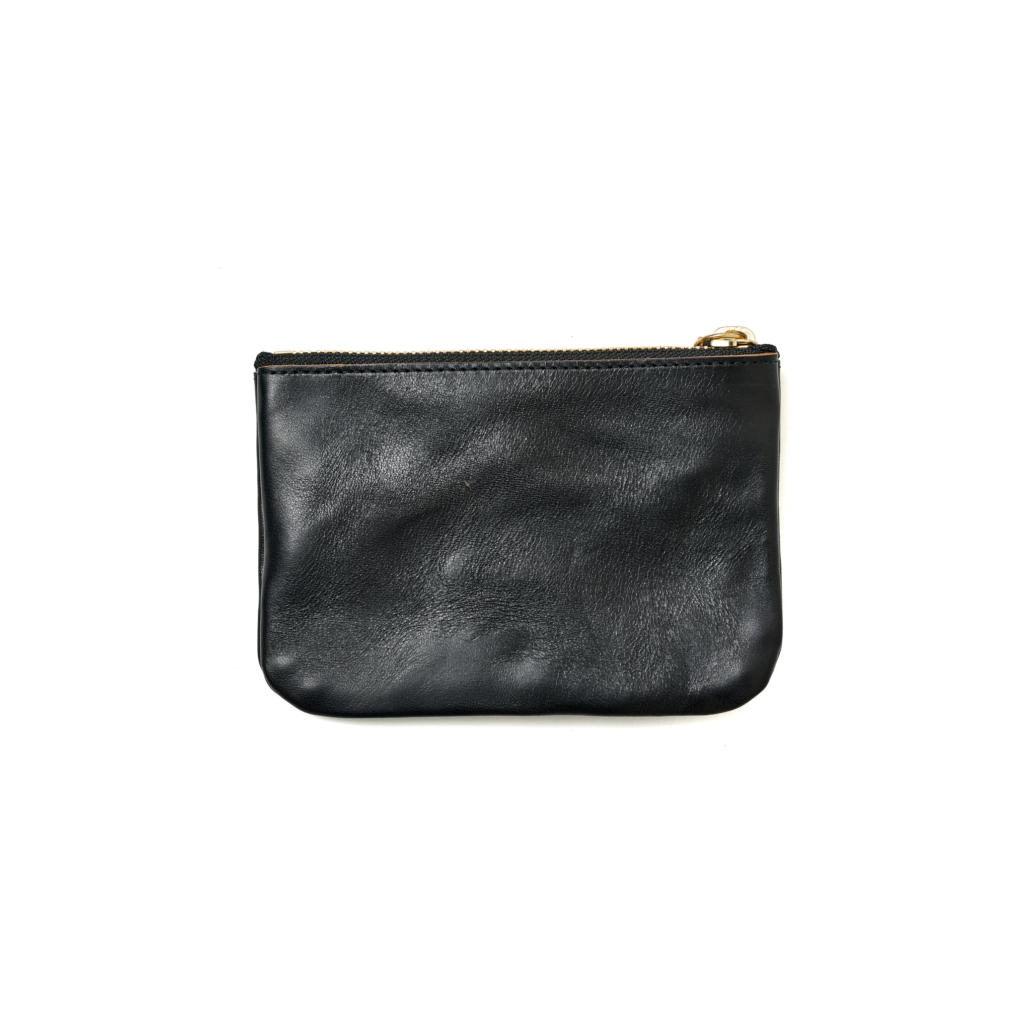 SQUARE ZIP & SNAP POUCH size S -BLACK LEATHER – THE BOOTS