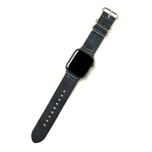 MILITARY STRAP FOR APPLE WATCH (HORWEEN_COADOVAN_BLACK)