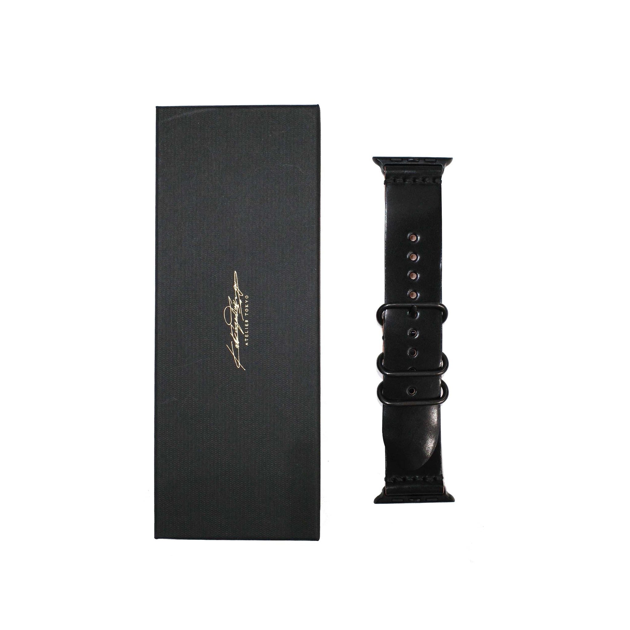 MILITARY STRAP FOR APPLE WATCH (ROCADO_COADOVAN_BLACK) – THE BOOTS 