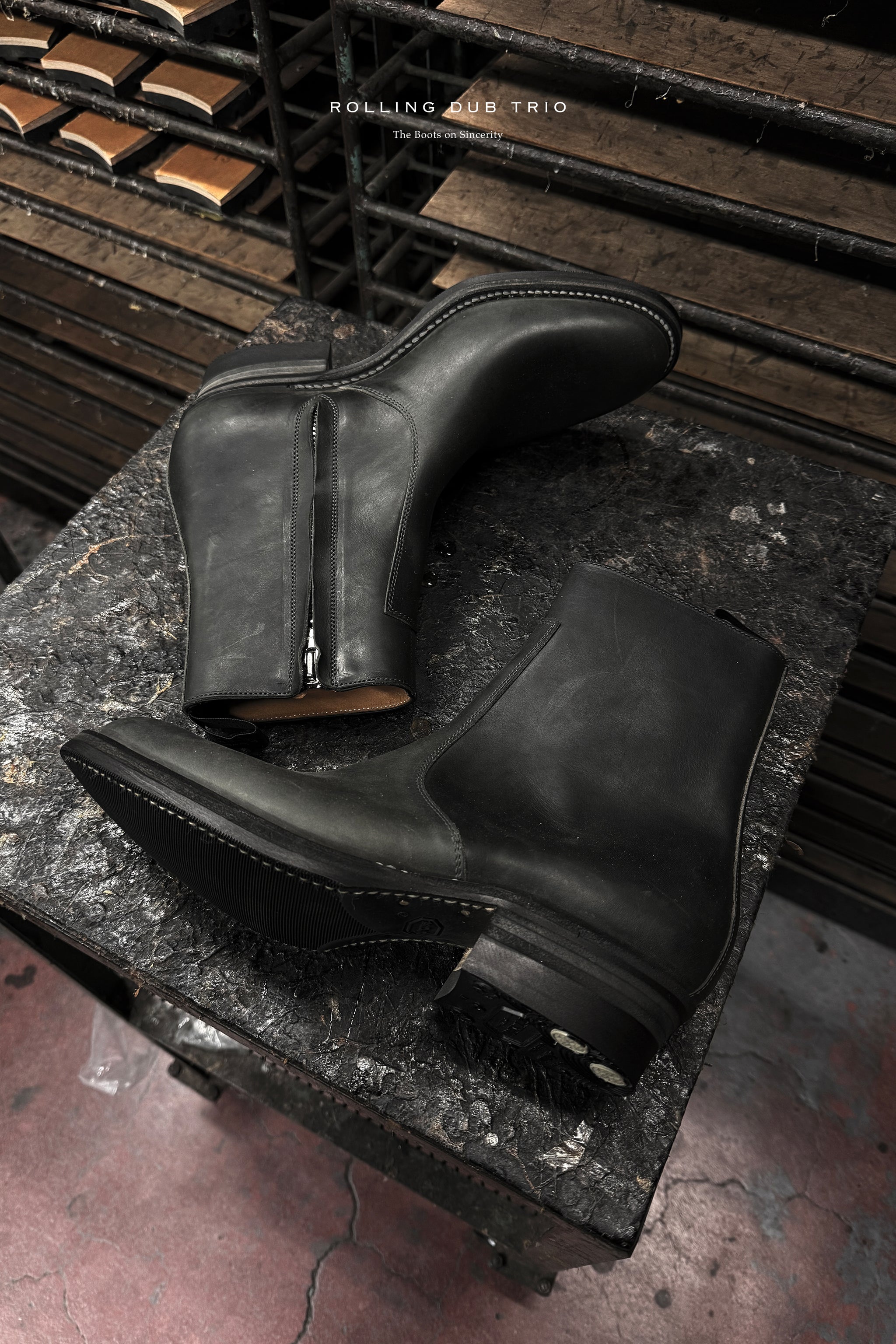 GLEANERS ZIP -Gray Guidi Calf – THE BOOTS SHOP ONLINE