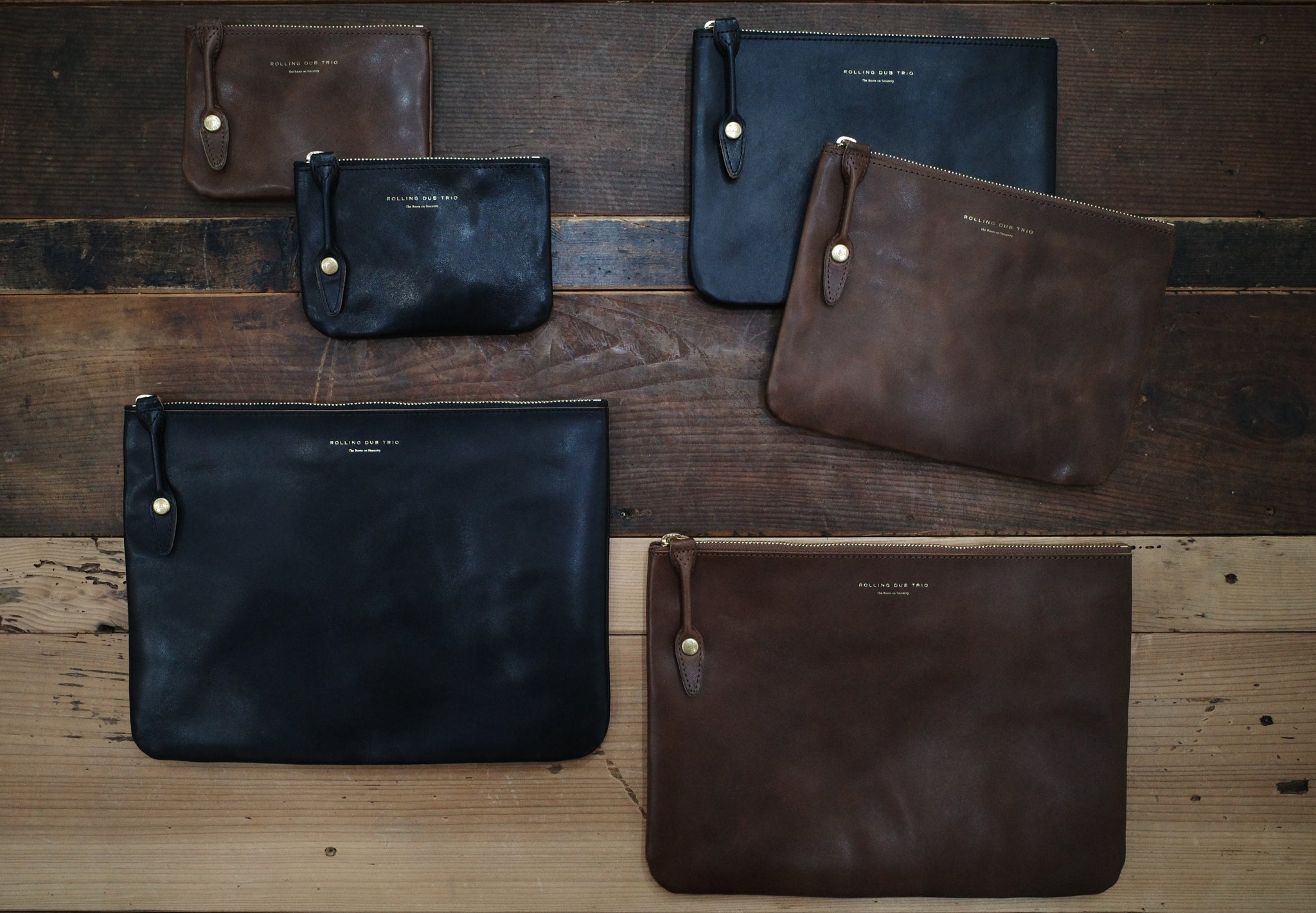 SQUARE ZIP & SNAP POUCH size S -BLACK LEATHER – THE BOOTS