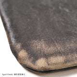 ［ size L ］SQUARE ZIP & SNAP POUCH -LEATHER
