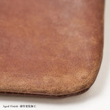 ［ size L ］SQUARE ZIP & SNAP POUCH -LEATHER