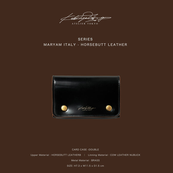 CARD CASE -DOUBLE (Horsebutt leather)