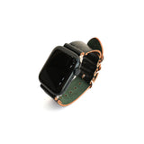 MILITARY STRAP FOR APPLE WATCH (HORWEEN_COADOVAN_BLACK)