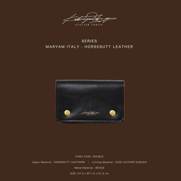 CARD CASE -DOUBLE (Horsebutt leather)