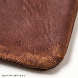 ［ size M ］SQUARE ZIP & SNAP POUCH -LEATHER